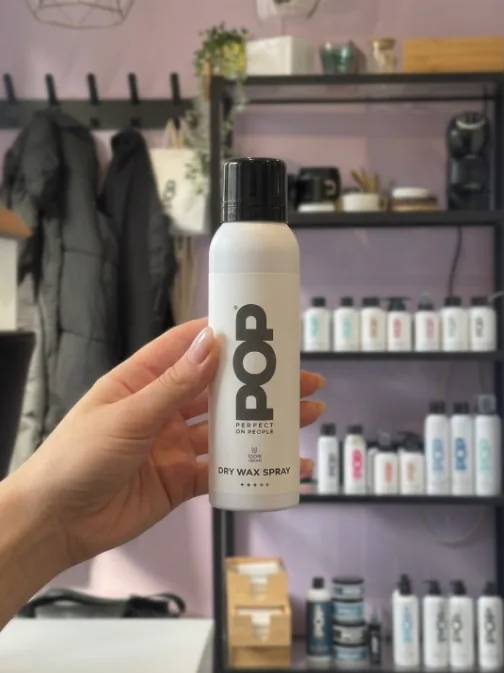 POP Dry Wax Spray in de salon